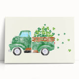 St. Patrick’s Day Vintage Truck - Irish Shamrock Wall Art