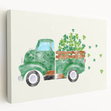 St. Patrick’s Day Vintage Truck - Irish Shamrock Wall Art