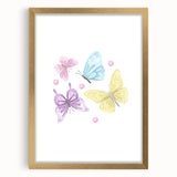 Pastel Butterfly Girls Room Wall Art – Nursery Print