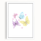 Pastel Butterfly Girls Room Wall Art – Nursery Print