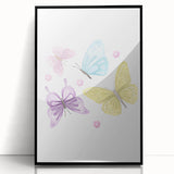 Pastel Butterfly Girls Room Wall Art – Nursery Print