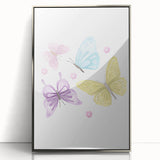Pastel Butterfly Girls Room Wall Art – Nursery Print