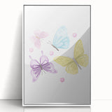 Pastel Butterfly Girls Room Wall Art – Nursery Print