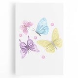 Pastel Butterfly Girls Room Wall Art – Nursery Print