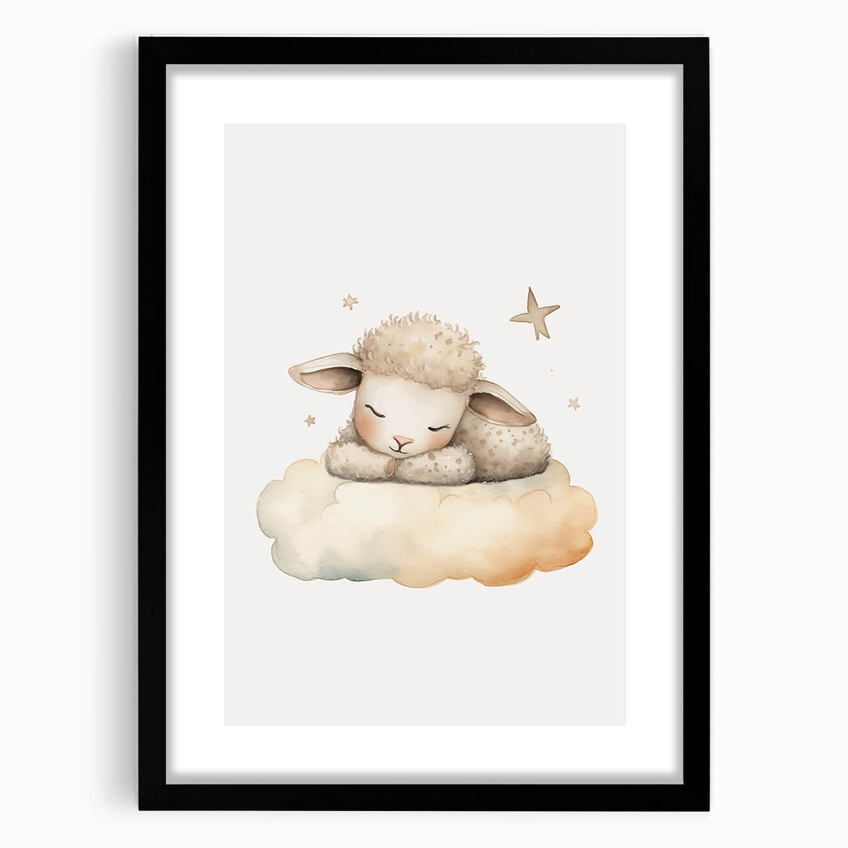 Sleeping Lamb Nursery Wall Art – Baby Room Decor & Kids Prints