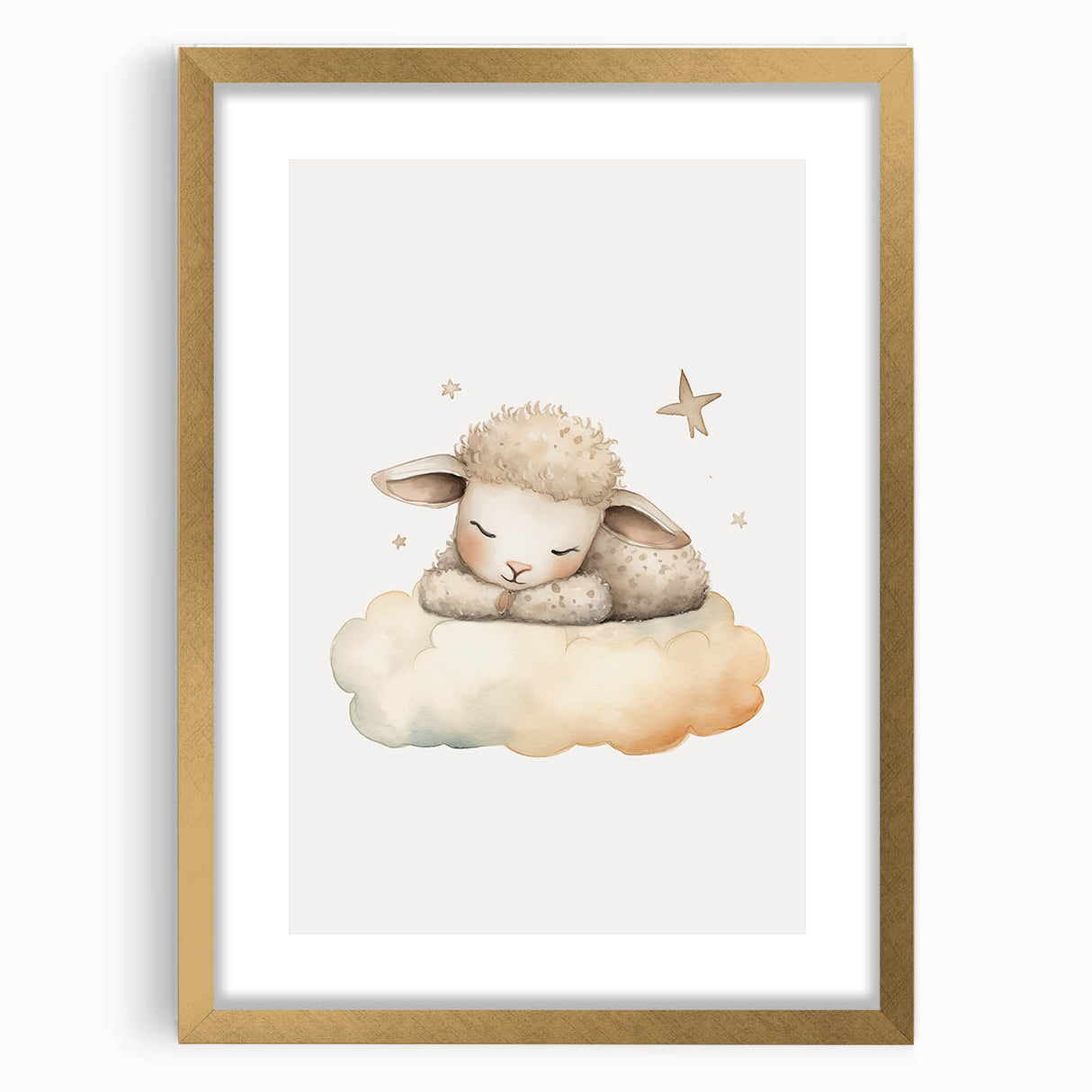Sleeping Lamb Nursery Wall Art – Baby Room Decor & Kids Prints