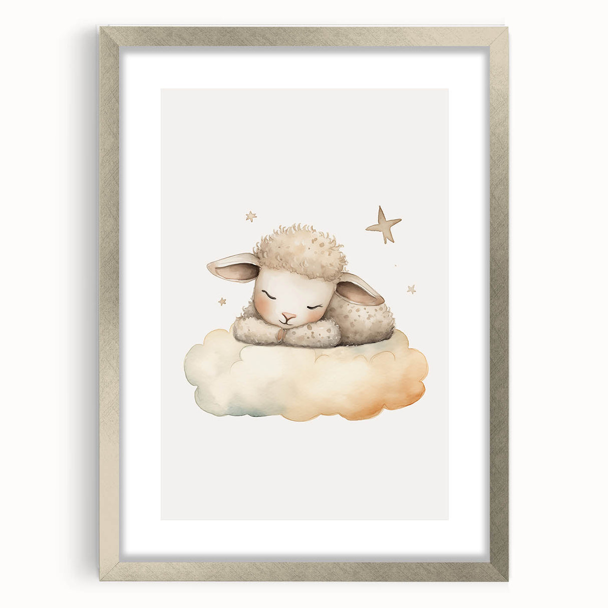 Sleeping Lamb Nursery Wall Art – Baby Room Decor & Kids Prints