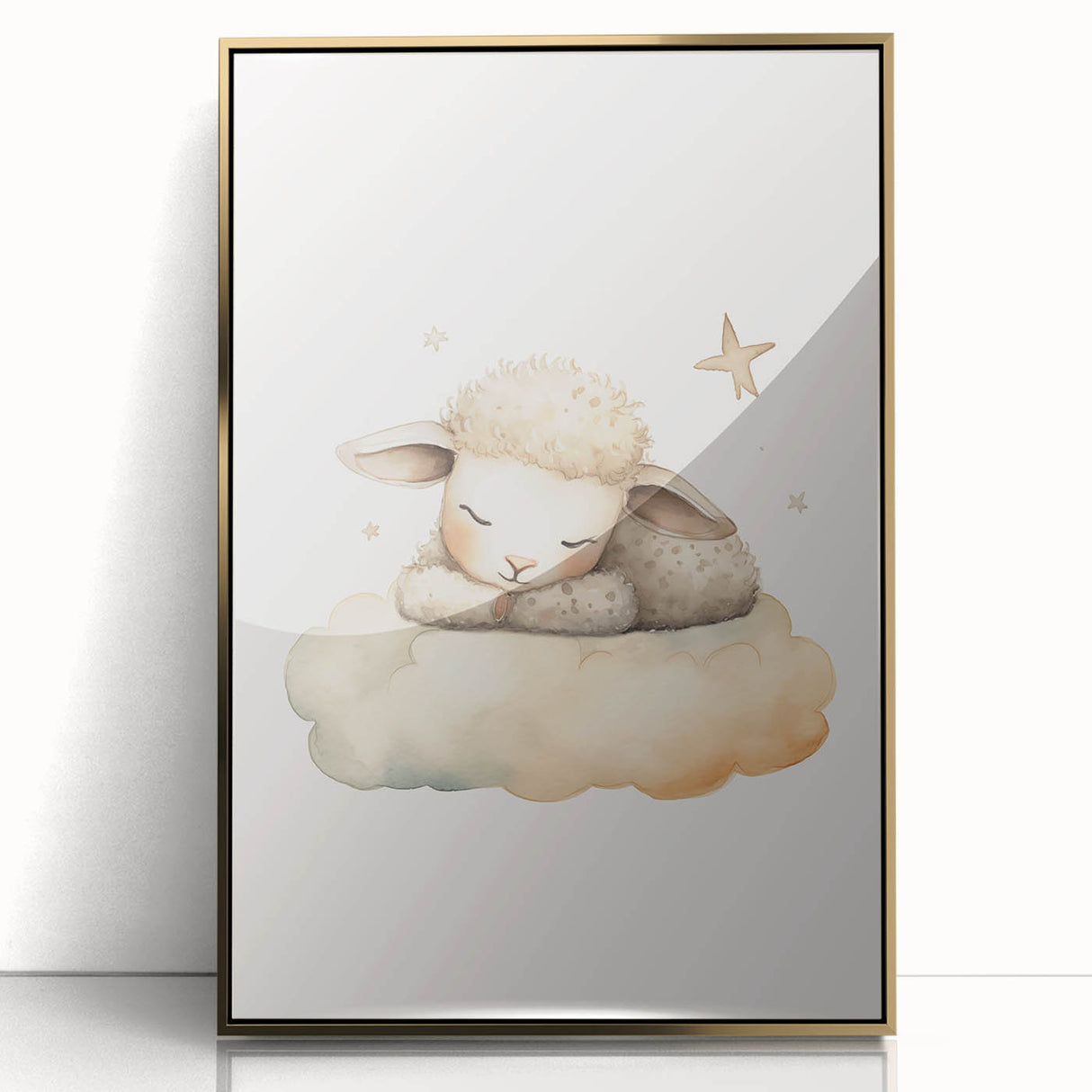 Sleeping Lamb Nursery Wall Art – Baby Room Decor & Kids Prints