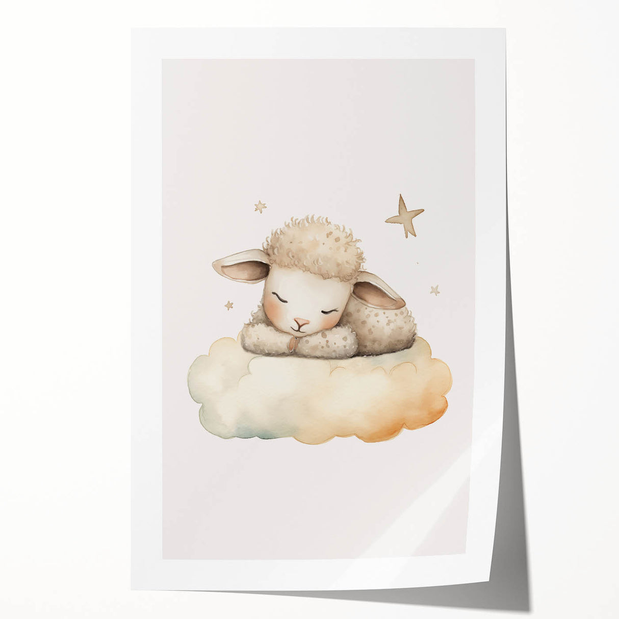 Sleeping Lamb Nursery Wall Art – Baby Room Decor & Kids Prints