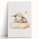 Sleeping Lamb Nursery Wall Art – Baby Room Decor & Kids Prints