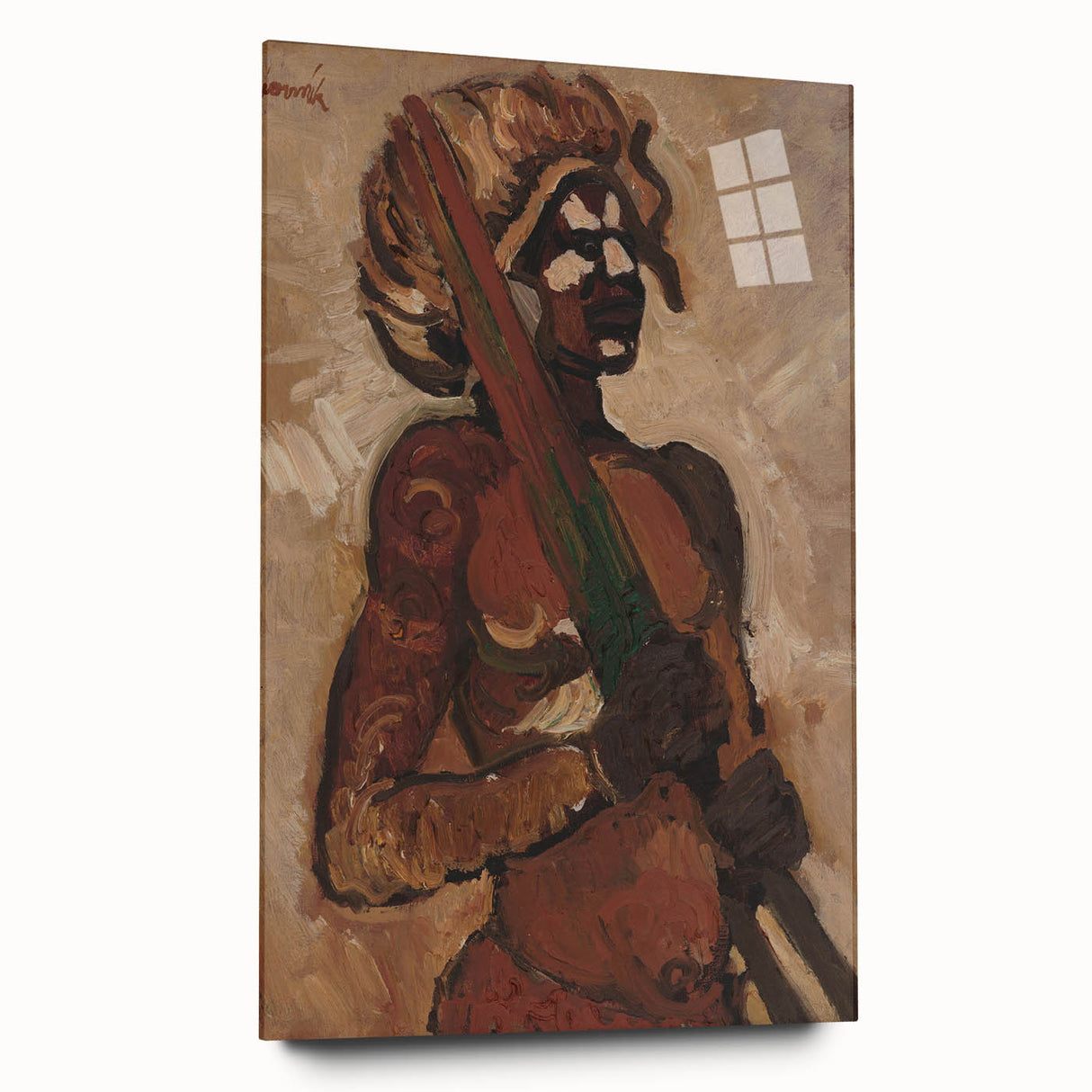 Expressive Warrior Portrait - Bold Modern Art Print by Cyprián Majerník