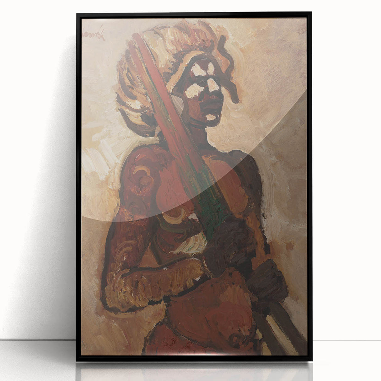 Expressive Warrior Portrait - Bold Modern Art Print by Cyprián Majerník