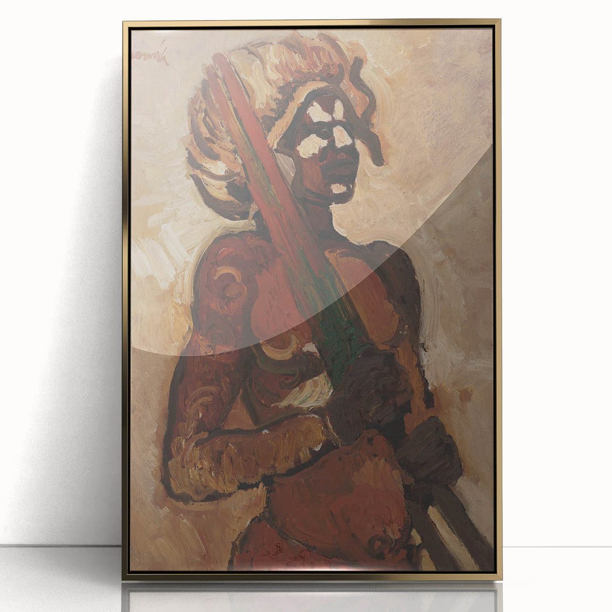 Expressive Warrior Portrait - Bold Modern Art Print by Cyprián Majerník