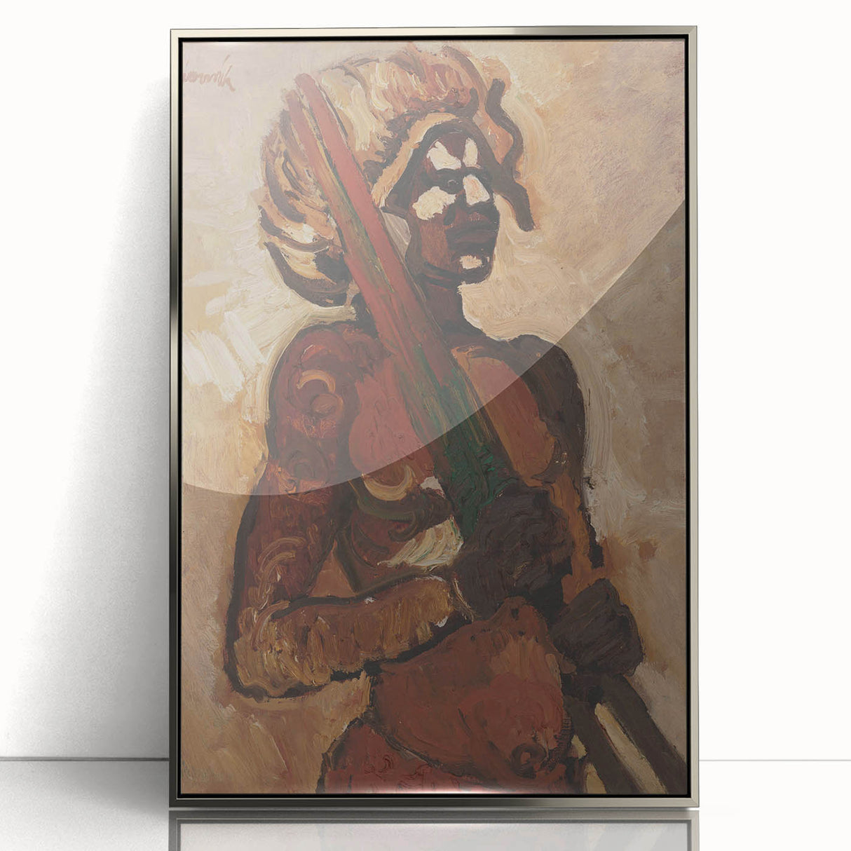 Expressive Warrior Portrait - Bold Modern Art Print by Cyprián Majerník
