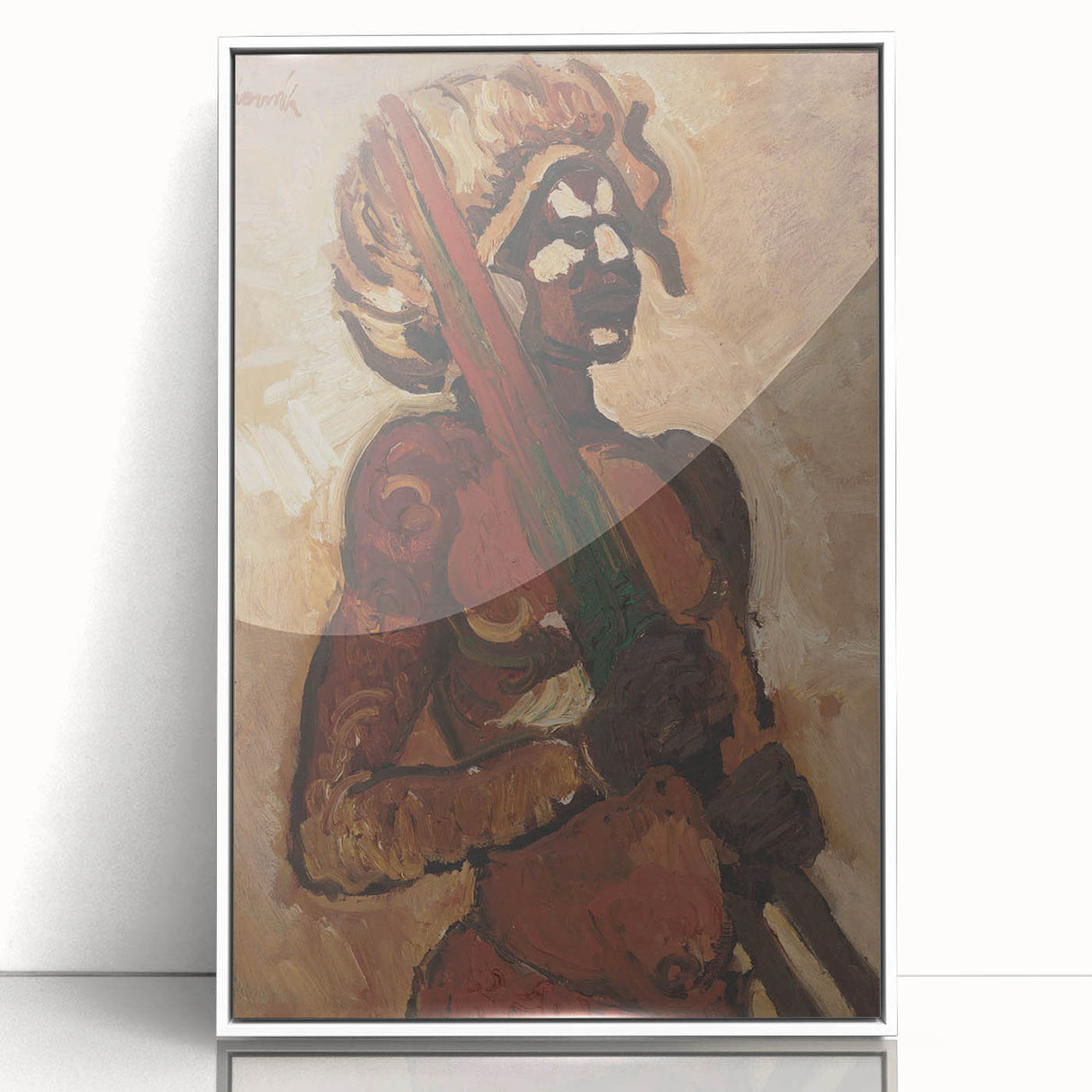 Expressive Warrior Portrait - Bold Modern Art Print by Cyprián Majerník