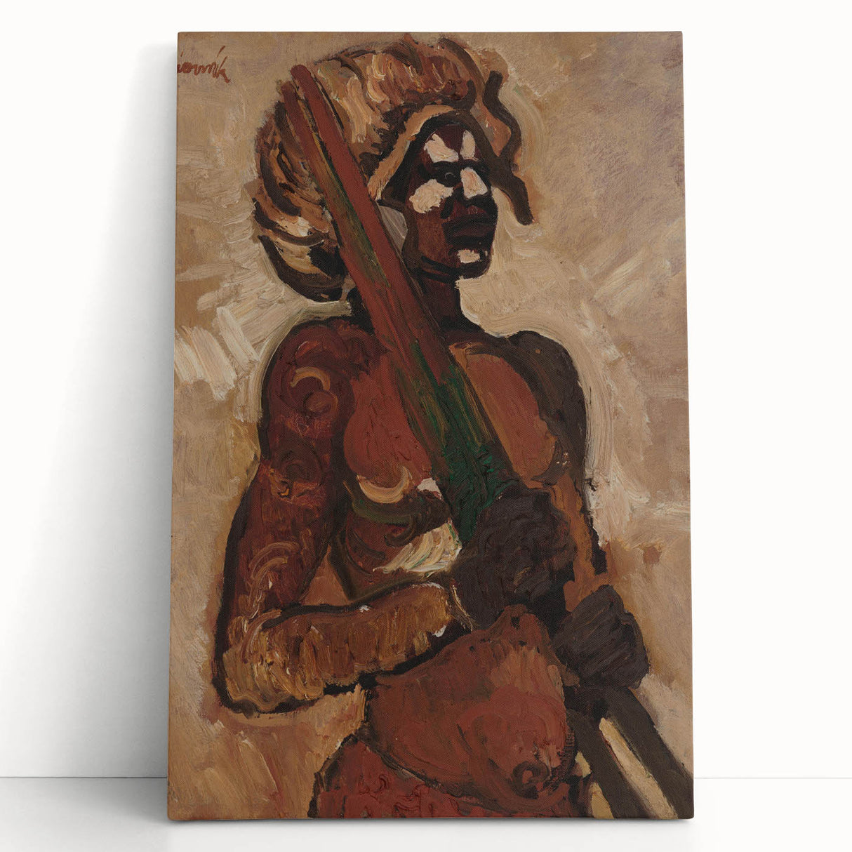Expressive Warrior Portrait - Bold Modern Art Print by Cyprián Majerník