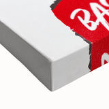 Bold Pop Art Wall Art - Red, Brown, and Black Canvas Print