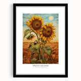 Extra large abstract art print inspired by Van Gogh, featuring a colorful, textured palette on a framed black mat.