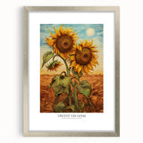 Textured abstract art print inspired by Van Gogh, featuring swirling blue and yellow hues.