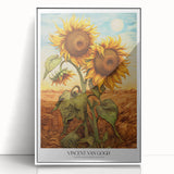 Acrylic print of a Van Gogh impressionist painting, featuring vibrant colors and a white frame.