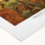 Impressionist-style painting on rolled canvas featuring vibrant swirls of blues and yellows, ideal for art wall dining room.