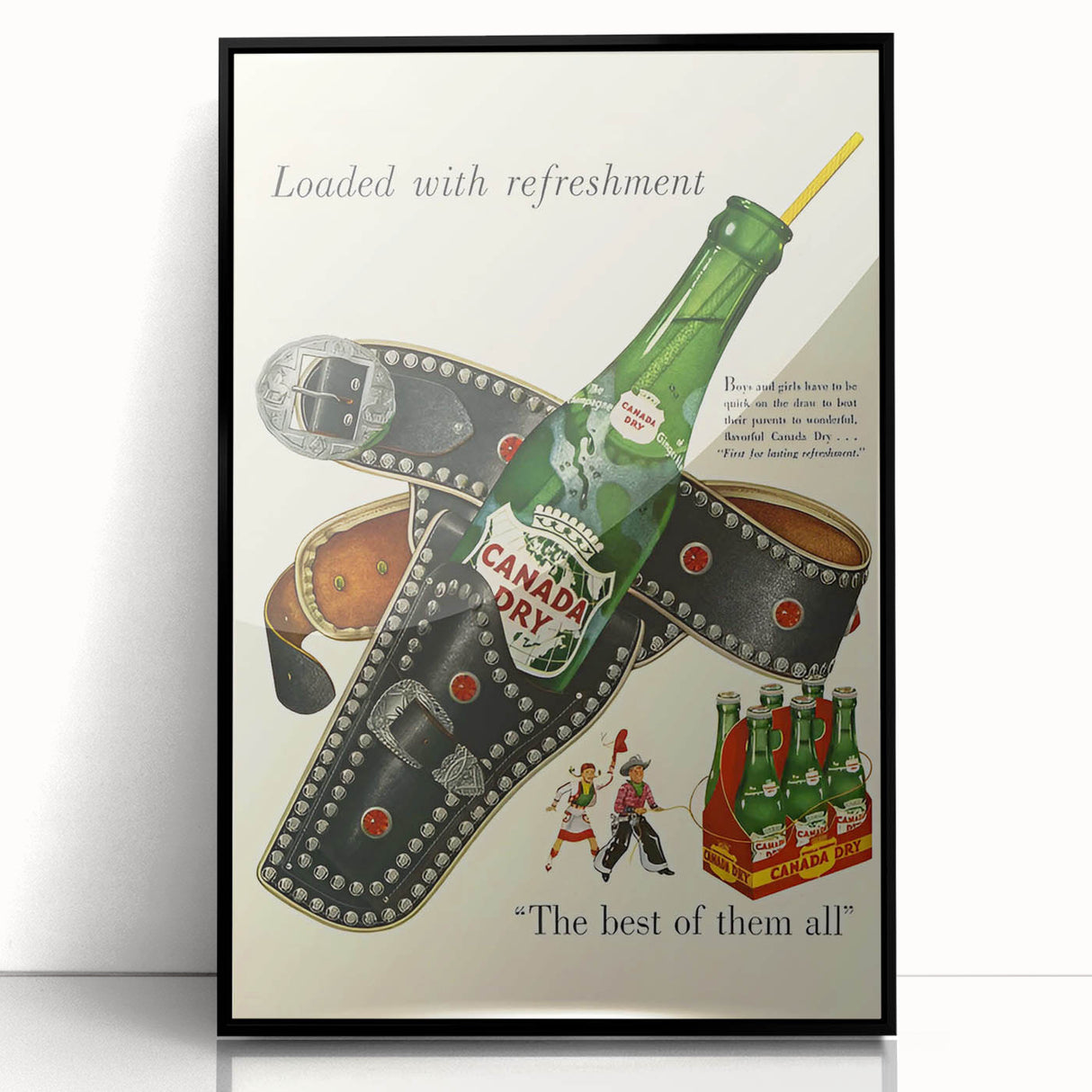 Retro Canada Dry Ad Poster | Vintage Soda Wall Art