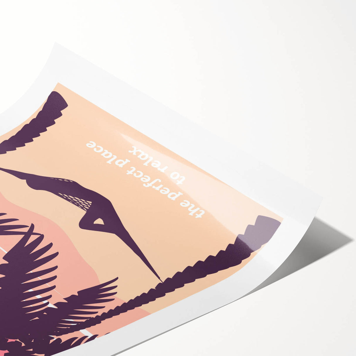 Bali Retro Travel Poster | Tropical Relaxation Hammock Art