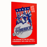 America Band 1975 Concert Poster – Retro Rock Wall Art