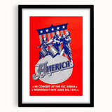 America Band 1975 Concert Poster – Retro Rock Wall Art