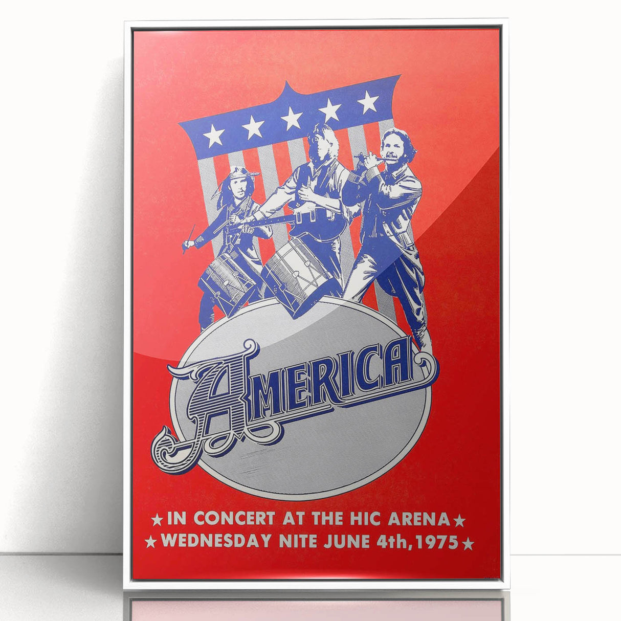 America Band 1975 Concert Poster – Retro Rock Wall Art