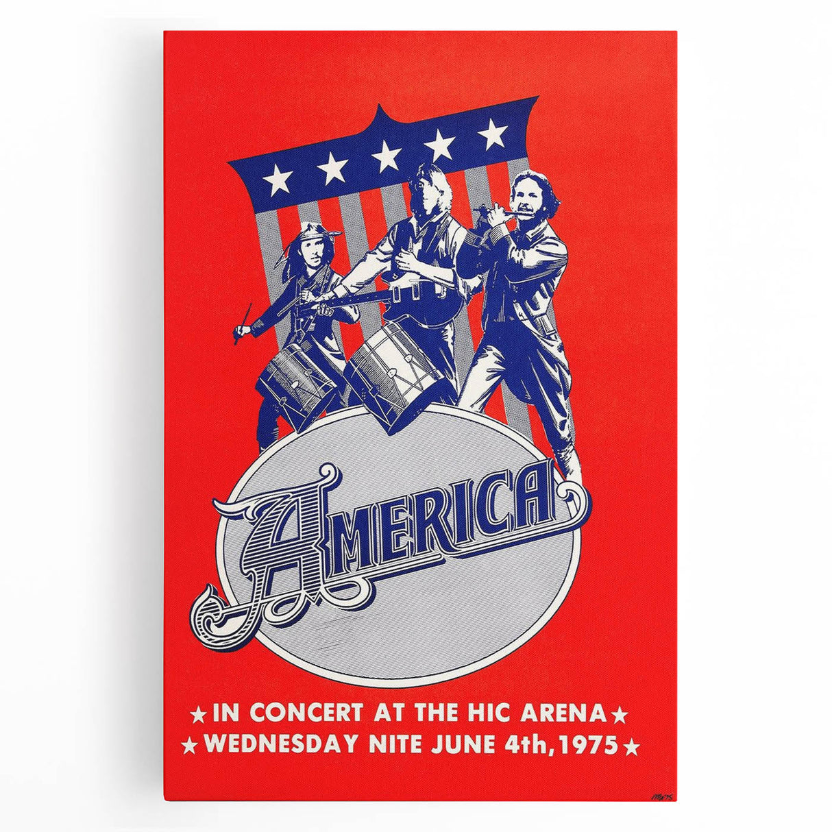 America Band 1975 Concert Poster – Retro Rock Wall Art