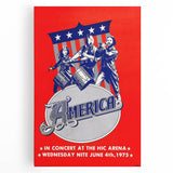 America Band 1975 Concert Poster – Retro Rock Wall Art