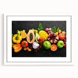 Tropical Fruit Medley - Vibrant Kitchen Wall Art for Fresh Decor