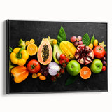 Tropical Fruit Medley - Vibrant Kitchen Wall Art for Fresh Decor