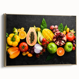 Tropical Fruit Medley - Vibrant Kitchen Wall Art for Fresh Decor
