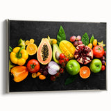 Tropical Fruit Medley - Vibrant Kitchen Wall Art for Fresh Decor
