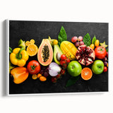 Tropical Fruit Medley - Vibrant Kitchen Wall Art for Fresh Decor