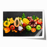 Tropical Fruit Medley - Vibrant Kitchen Wall Art for Fresh Decor
