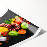 Tropical Fruit Medley - Vibrant Kitchen Wall Art for Fresh Decor