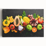 Tropical Fruit Medley - Vibrant Kitchen Wall Art for Fresh Decor