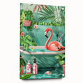 Tropical Flamingo Bathroom Wall Art - Vibrant Coastal Decor