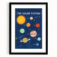 Solar System Learning Wall Art - Kids Educational Space Poster
