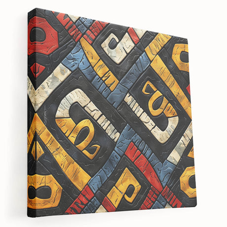 Ethiopian landscape on large stretched canvas with earthy tones, suitable for kitchen wall art.