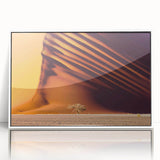 Large art print of an African scenery in Namibia with muted earth tones on a framed acrylic.