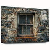 Large abstract wall art depicting Asian scenery in muted earth tones on acrylic glass.