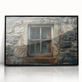 Large abstract wall art featuring a mid-century modernist design with bold black and white contrast, framed in acrylic.