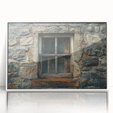 Art deco poster of a stylized Georgia, Asia scenery in muted earth tones on framed acrylic, ideal for modern art wall decor.