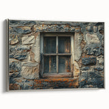 Landscape art painting of a Georgian scene on framed canvas, featuring muted earth tones and vintage poster style.