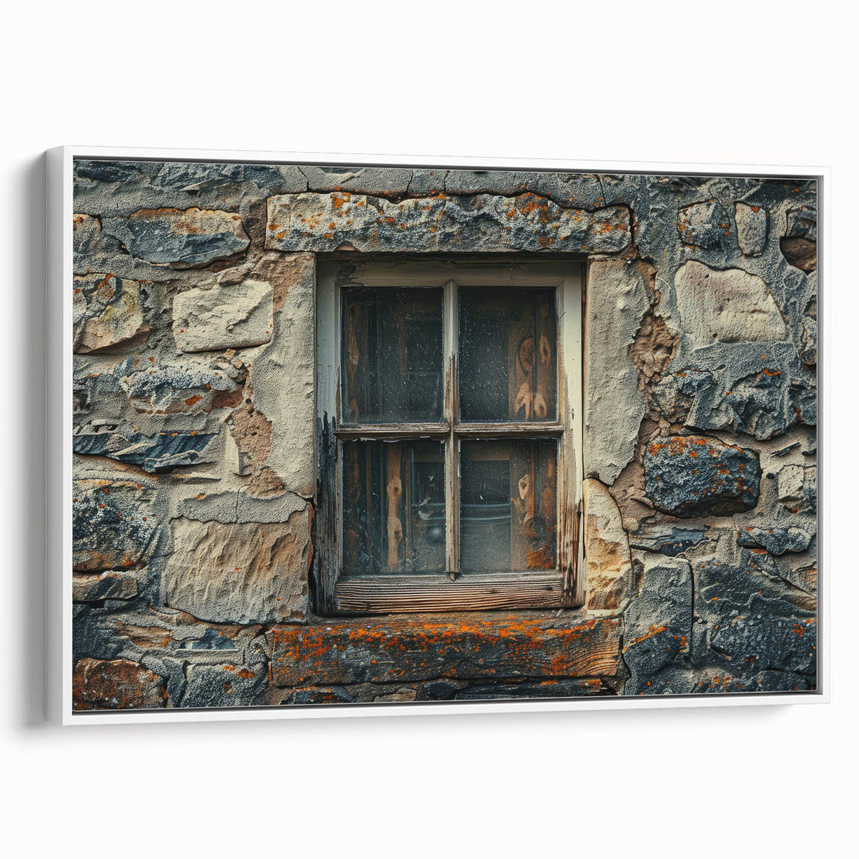 Vintage poster art of a Georgian landscape in vibrant colors on a large framed canvas, ideal for living room decor.