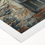 Art deco poster featuring a serene Georgian landscape on rolled canvas, suitable for dining room décor.